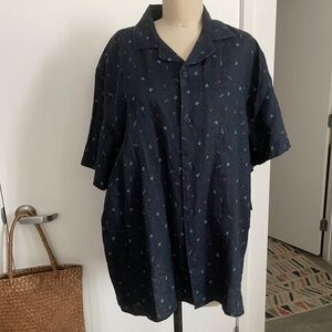 NWT Linen Shirt Button Down SAKS
